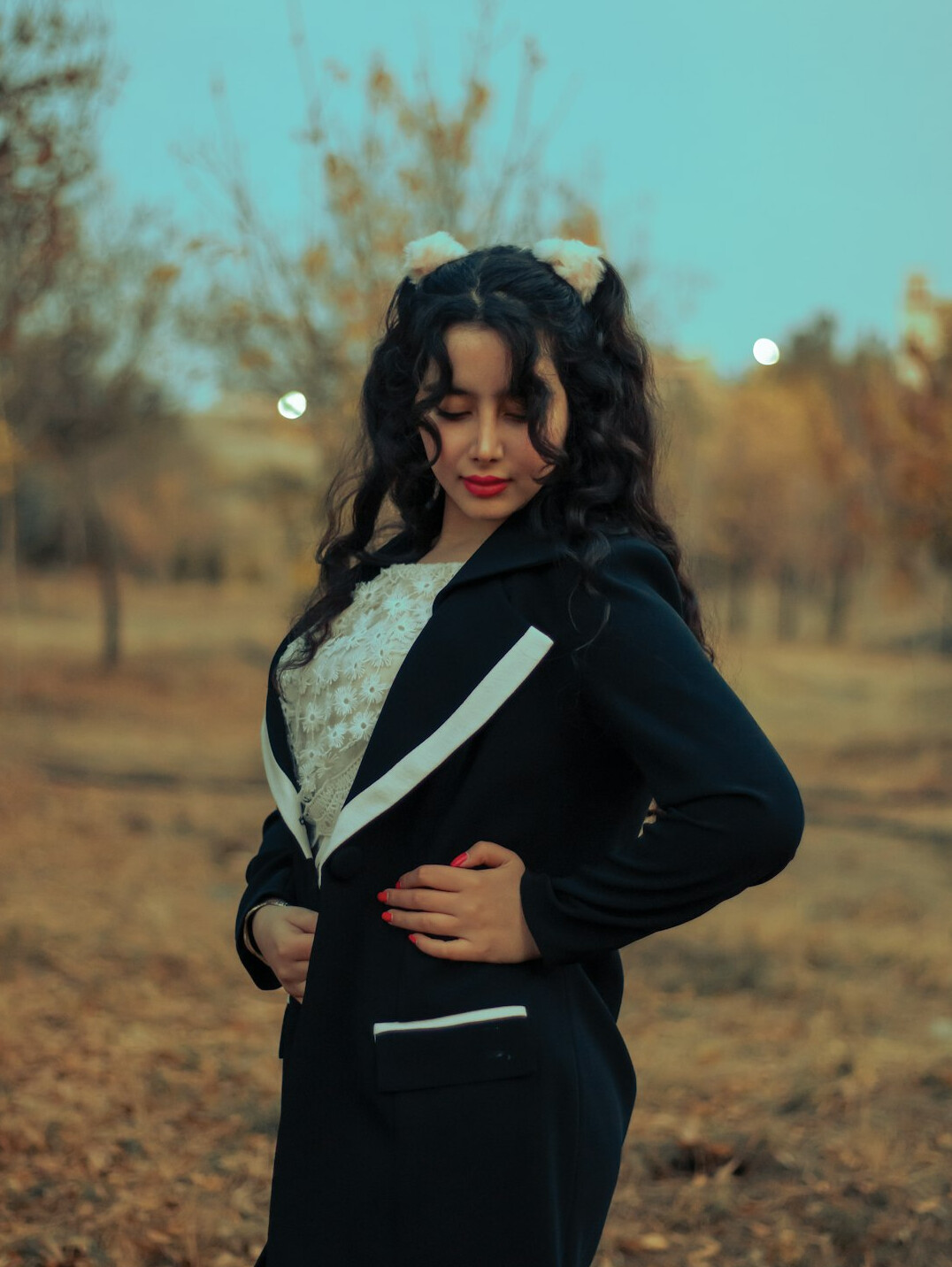 Portrait of a smiling woman in a blazer
